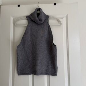 Good American Heather Gray Halter Crop Top, size 5